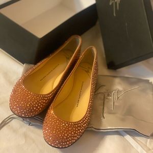 Giuseppe Zanotti blush sparkly flats